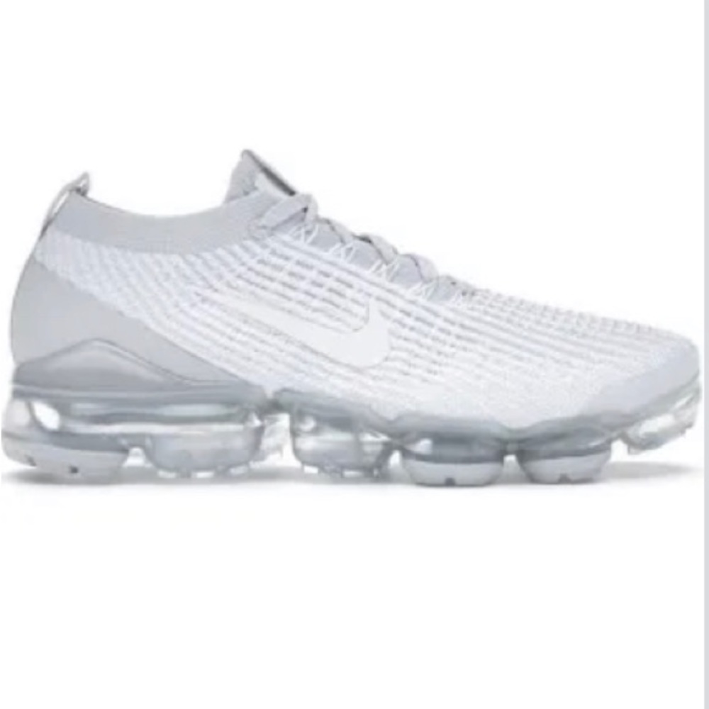 Women's Nike Air Max Vapormax Flyknit 3 Triple White Platinum(new)